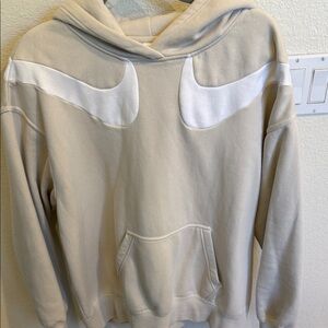 Nike Women's Cream Hoodie with White Accents